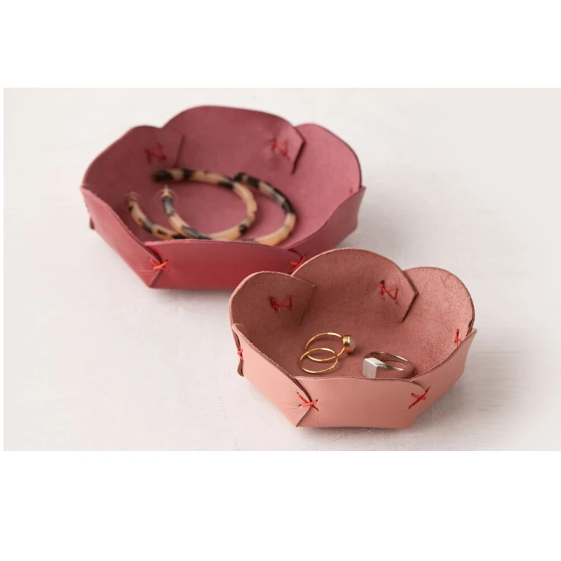 Складной лоток для хранения мелочей из искусственной кожи, кости, ключей, кошельков, кошельков, монет, для офиса