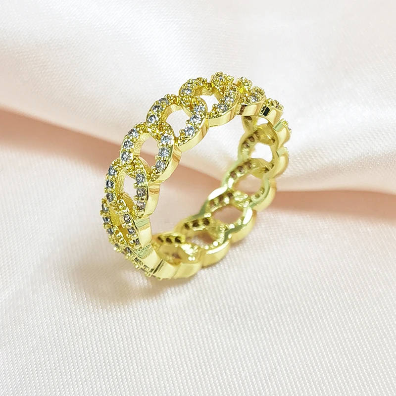 New arrival wholesale fashion jewelry twist ring 18K gold plated twist ring