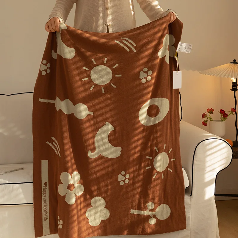 Super Soft Knitted Blanket Luxury Cotton Sofa Blanket Bed Throw Blanket