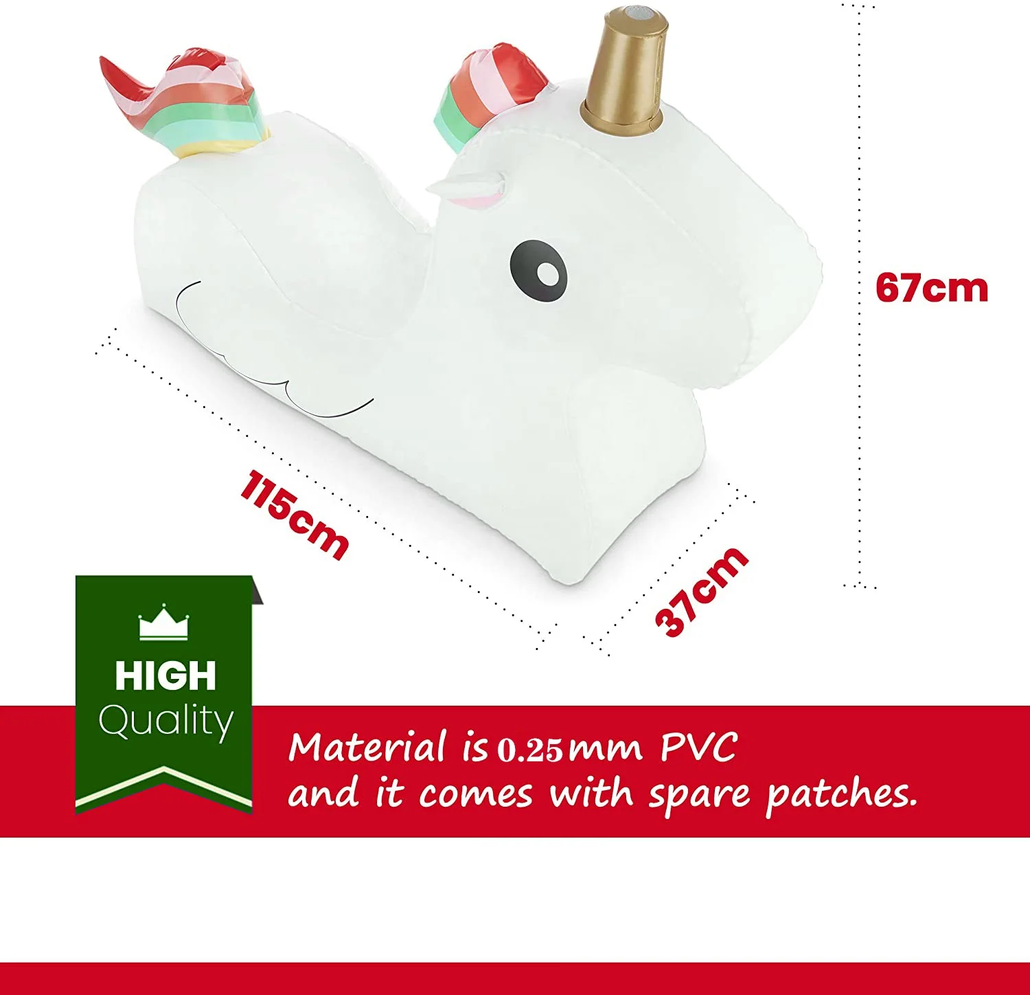 Inflatable unicorn swimming pool float toy Outdoor toy Sprinkler game swimming pool spray ride toy