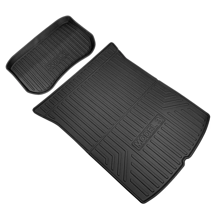 
Custom-Fit Front Trunk Mat for Tesla Model 3 Non Skid Frunk Mat Heavy Duty Rubber Tool Box Mat 