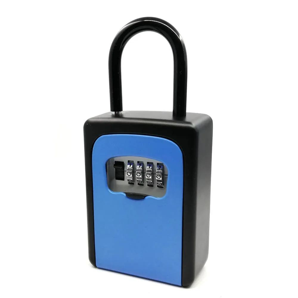 wall mounted combination lock key storage box outdoor hanging type 4 digital password key safe lock box