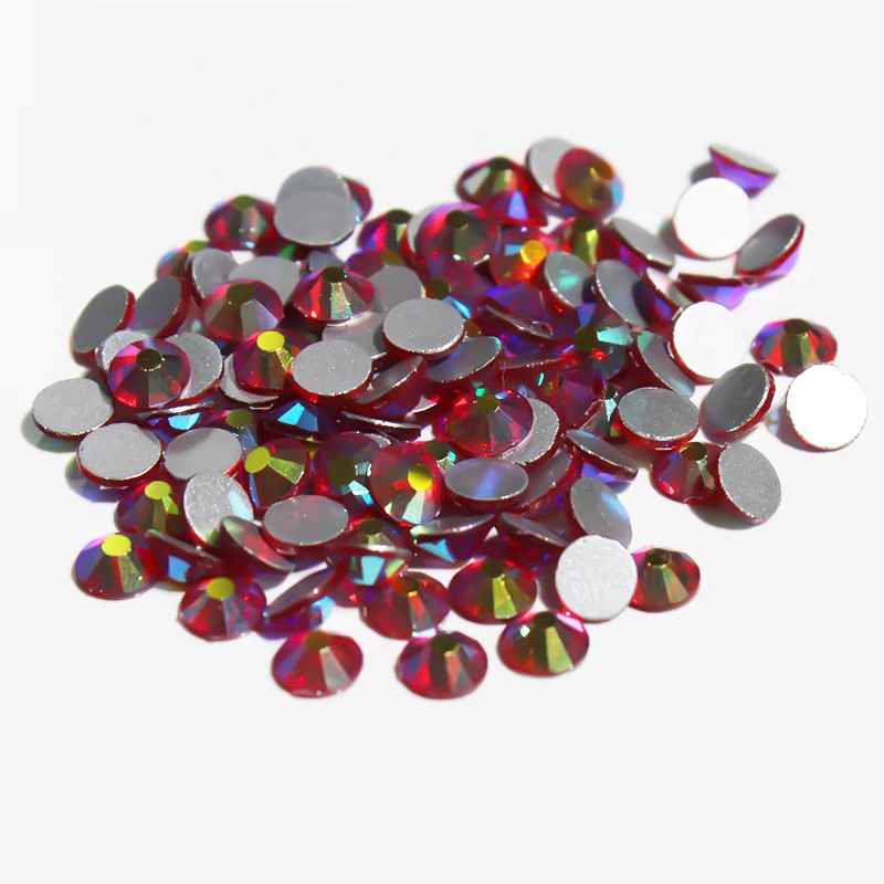AAAA Factory  Wholesale Promotional full size foiled back glass flat back strass rhinestone beads for nail art in bulk