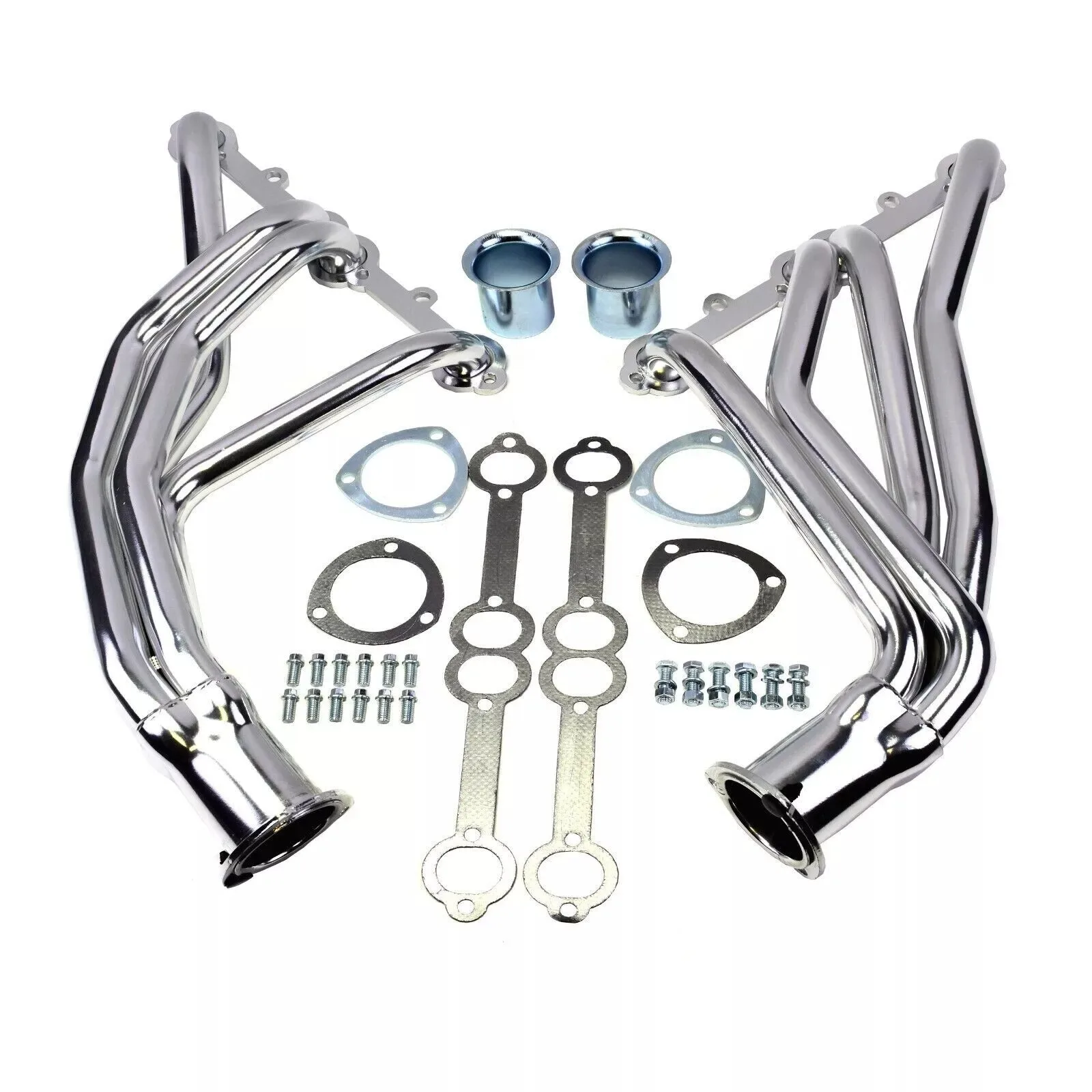 Коллекторные коллекторы из полированной нержавеющей стали для 66-87 SBC Chevrolet Chevy GMC 265 327 350