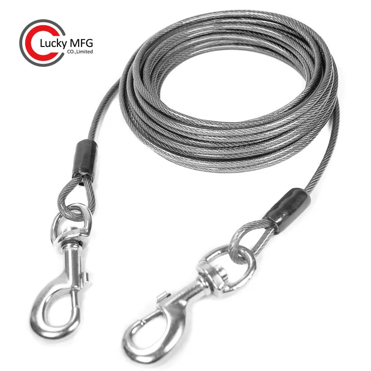 Rust- Proof Durable Pet Dog Tie Out Cable for Yard and Camping
