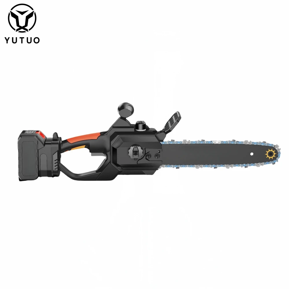 YUTUO wholesale high quality interchangeable li-ion battery cordless brushless 12' 12 inch power chain saw
