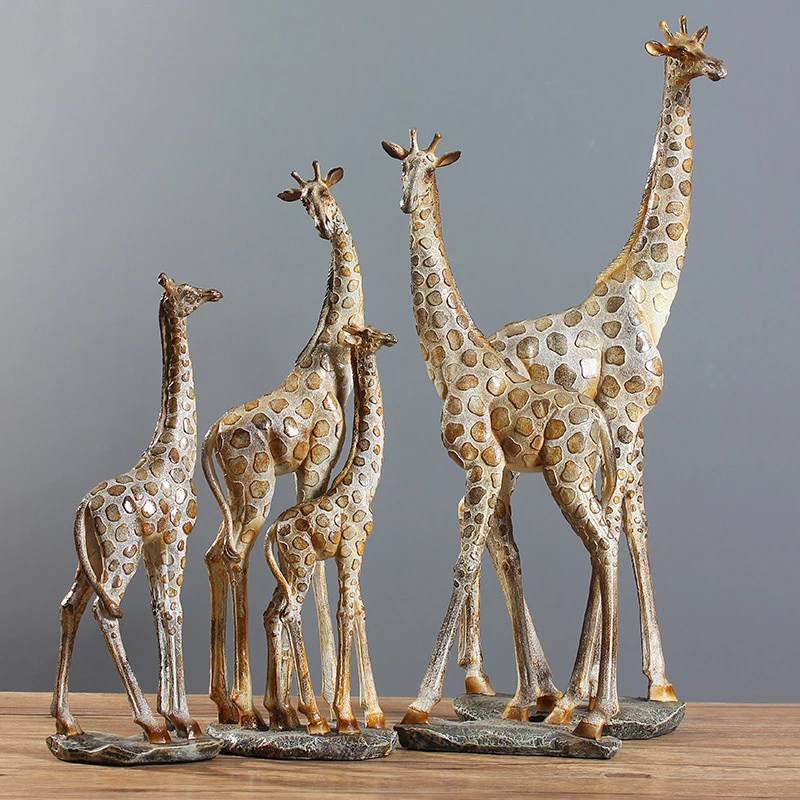 America Giraffe Resin Animal Ornaments For Table Decoration Creative Art Home Decor