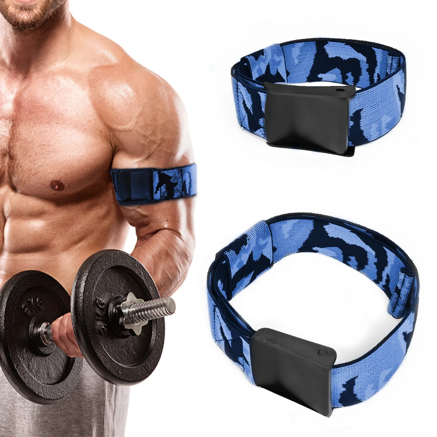 RS Fabric Latex Muscle Growth Belt Sport BFR Training Band Occlusion Training Blood Flow Restriction Band for Arm Thigh Exercise