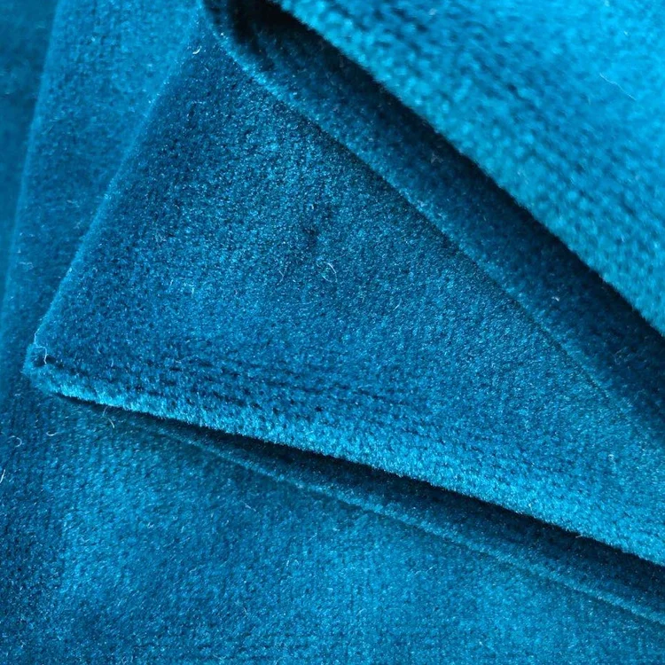 430GSM Brushed sofa 100% cotton velvet velboa plush silk velvet upholstery fabric