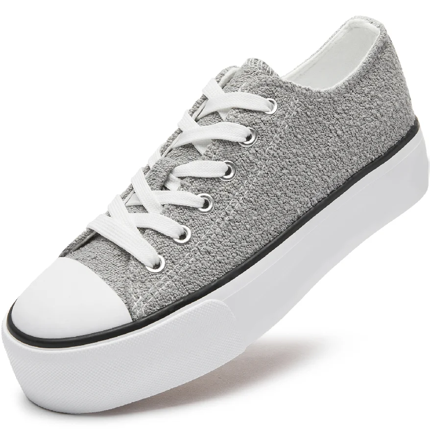 KH Paintable Vulcanized Canvas Trendy Shoes Custom White Women Fashion Canvas Shoes For Women New Style