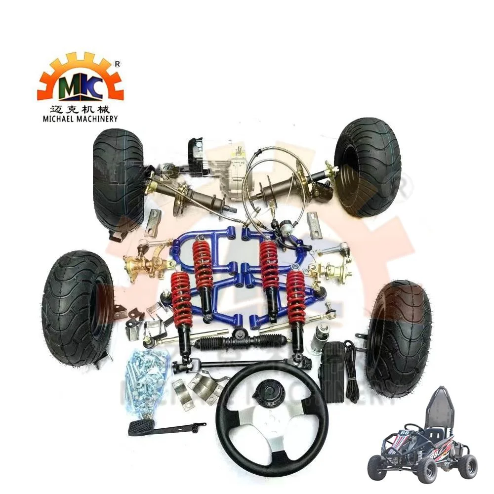 Electric Go Kart Chassis Complete Parts Kits Rear Bldc Motor Differential Transaxle with 48v/60v 500w/750w/1000w Power