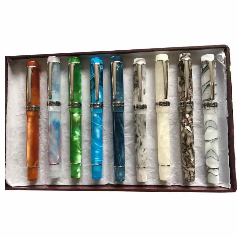 green color EF/F/M Nib 316+  gift kangaroo KAIGELU calligraphy  full acrylic  resin transparent colorful fountain pen 14 cm long