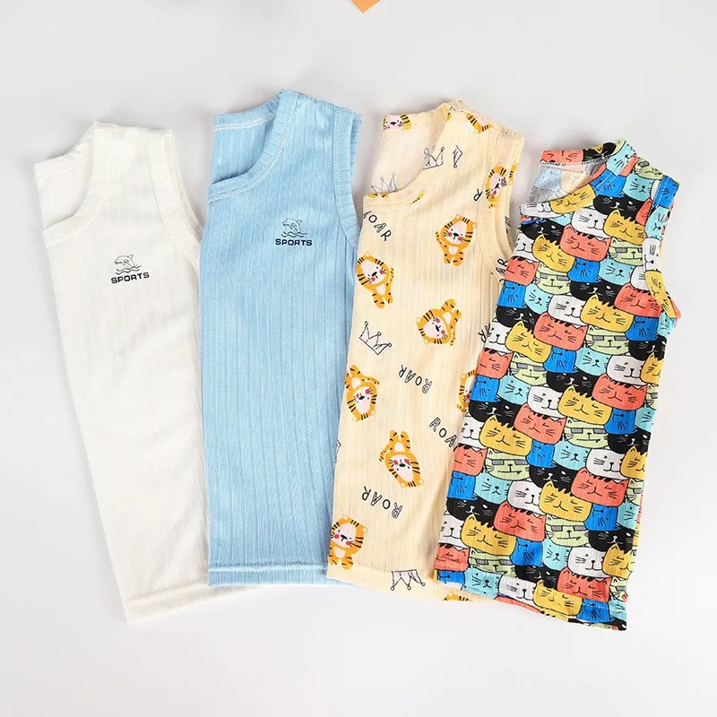 Wholesale Baby Boys Tank Tops Cheap Children Sleeveless T-shirts Kids Singlets Casual for Summer