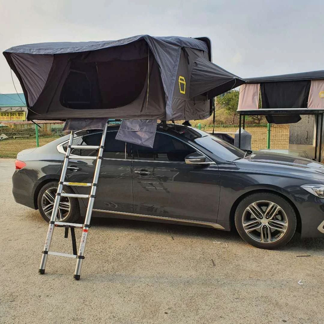 Навес на крышу автомобиля складная палатка 4 человек с твердым корпусом для