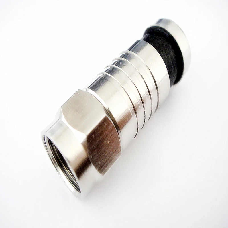 RG6 RG59 Coaxial Cable Connectors 75 Ohm  Compression Connector F type coaxial connector