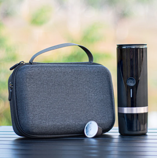 Portable Coffee Maker Aluminum Ce OEM Car Service Garage Machine with EVA Single Serve K Cup Plug in 5v 500g 6w Usb Cappuccino