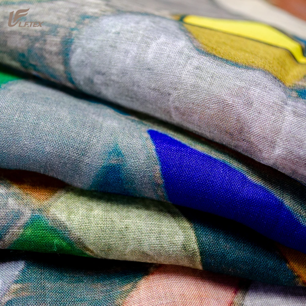 Лучшая цена, высокое качество, устойчивая плотная окрашенная ткань 80 г/м2, ткань с принтом рами для рубашек