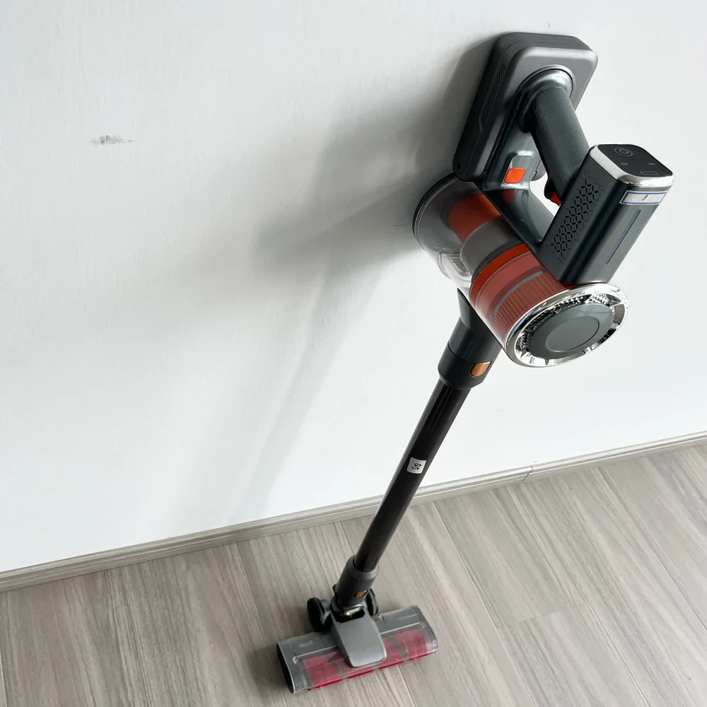 Stick Vacuum with 26Kpa Powerful Suction 55Mins Runtime Rechargeable Vacuum Anti-Tangle 0.6LDust Cup 6 in 1 Lightweight Cleaner