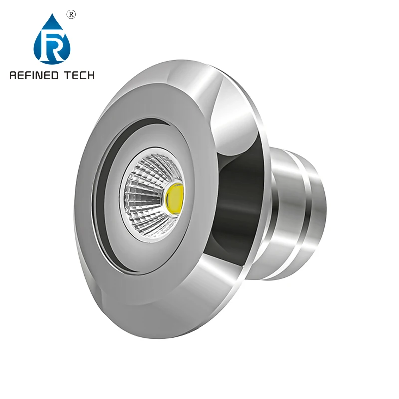 Refined Fiberglass Vinyl Pool 2 Inch COB LED Pool Light Mini 10w RGB High Power LED Swimming Pool Light