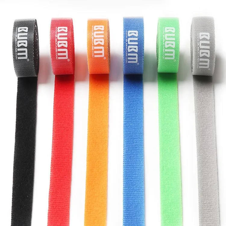 Manufacturers supply color  printing back-to-back hook and loop computer wire wrapping Velcroes  tapes