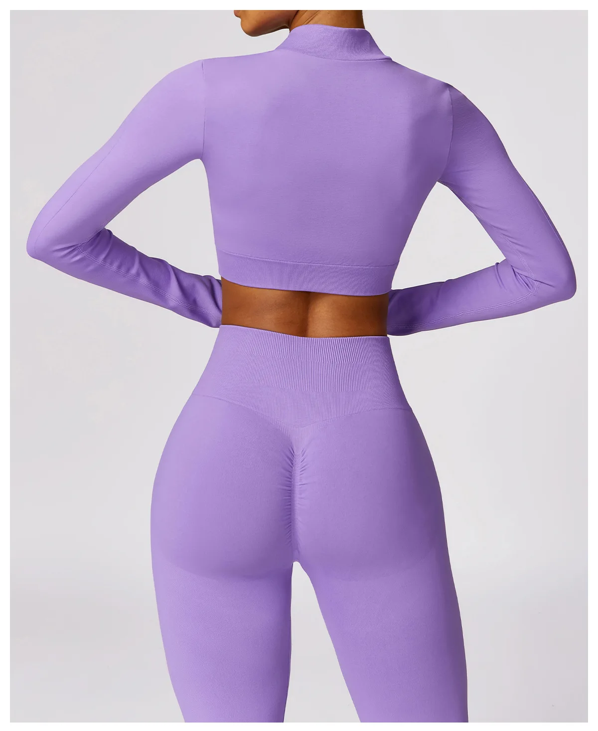 BASHAsports Women Seamless Sports Sets Women Slim Zipper Sports Jackets Crop Top High Waist Scrunch Butt Flare Pants