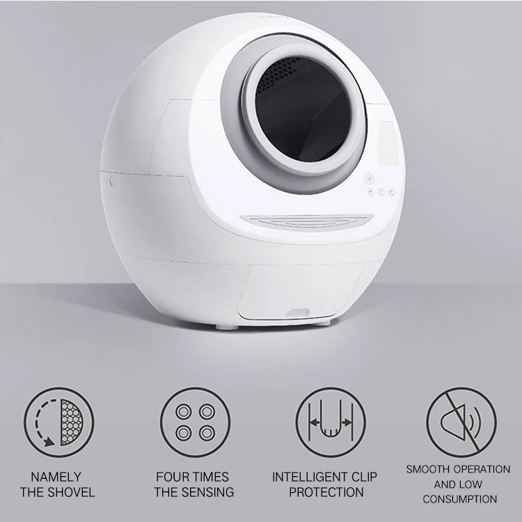  Fully Enclosed To Prevent External Splash Electric Intelligent Cat Toilet Self Clean Cabinet Litter Automatic