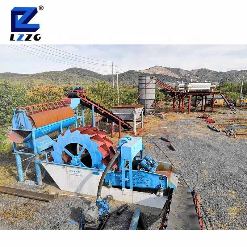 The China first brand LZZG new tech portable mini silica sand washing plant small sand washing machine