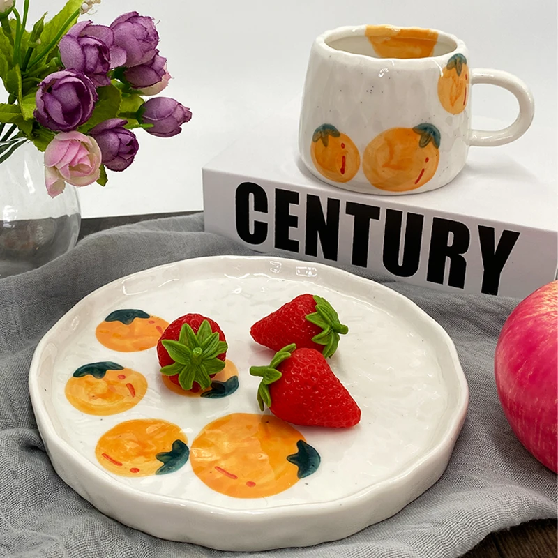 Набор керамических чашек для завтрака