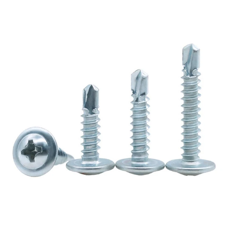 M4.2 M4.8 #8 #10 Zinc Plated Steel Wafer Truss Head Phillips Self Drilling Screw Sheet Metal Tek Screws Driller Roofing Screw