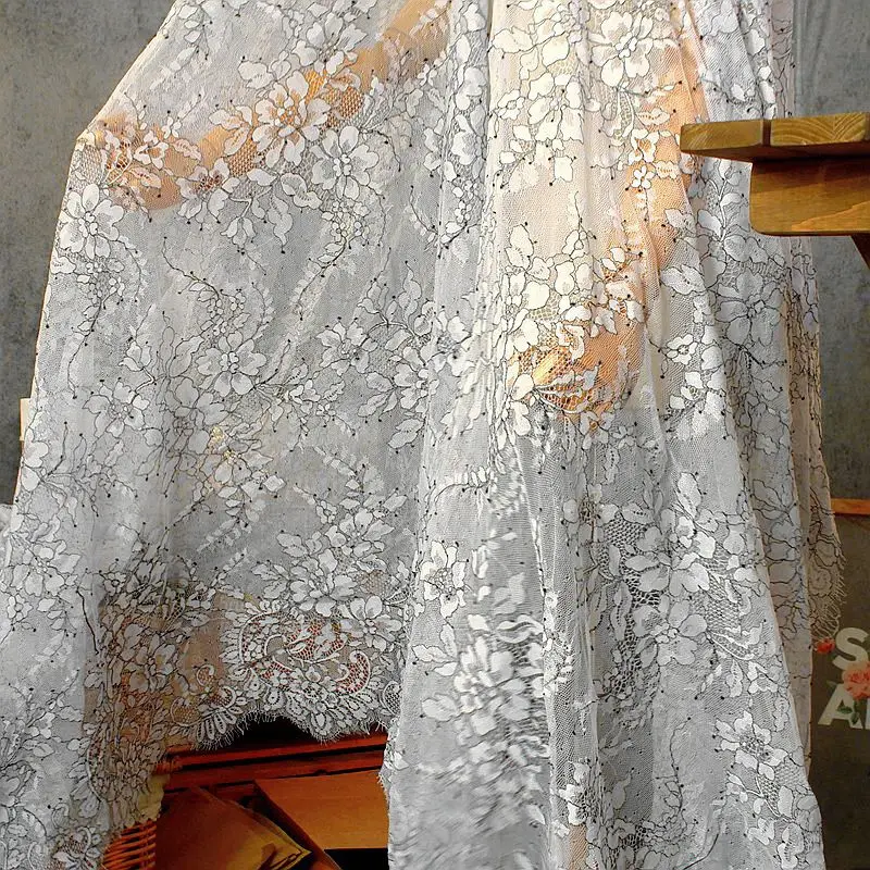 150cm Wide 3 Meters Length One Pc High Quality Eyelash French Lace African Switz Lace Fabric for Dress