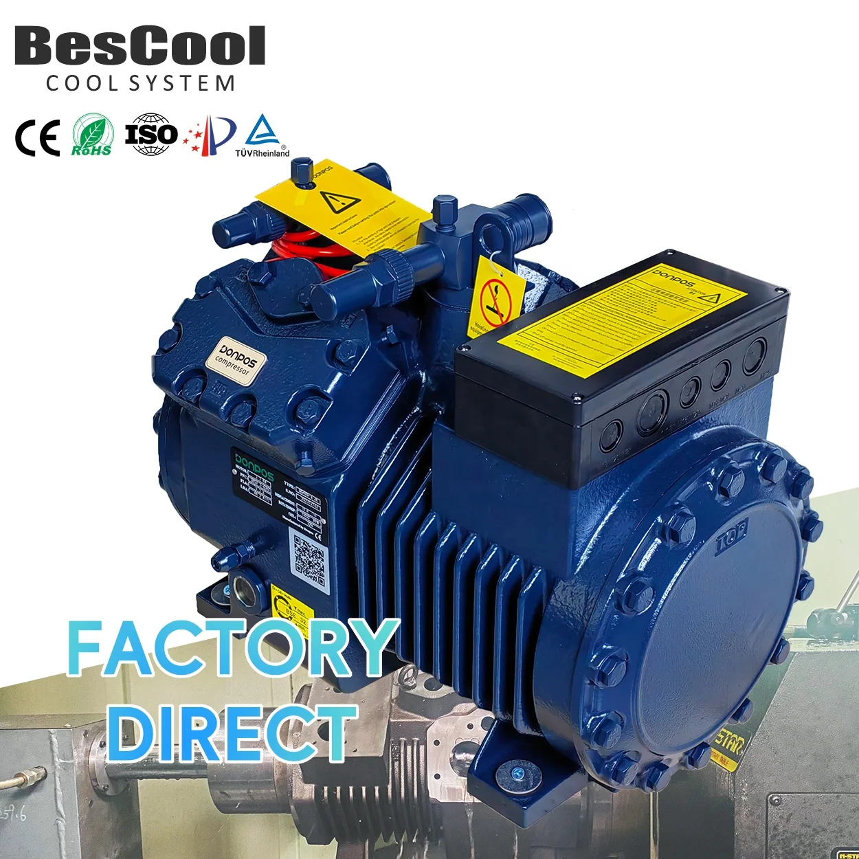 Компрессор Donpos R404 R22 25 л.с. 2-ступенчатый полугерметичный поршневой охладитель компрессор новое состояние для завода-изго