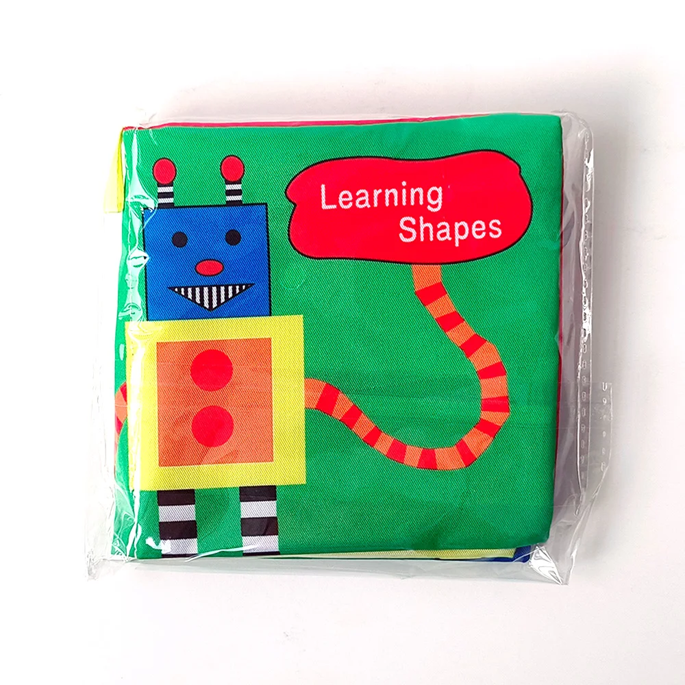 New style baby 3d cloth book english palm book baby learning animals colors shapes cloth books for babies