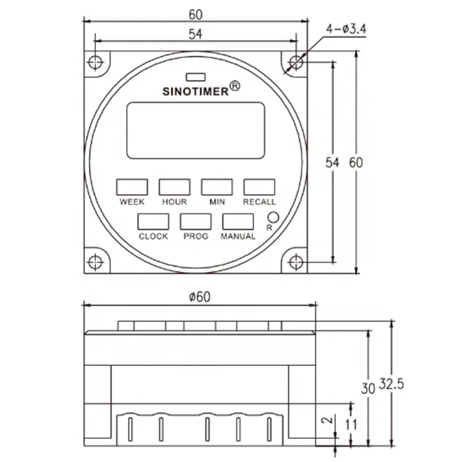 TM618N 110V 220V AC 7 дней программируемый таймер Выключатель с перечисленными реле внутри и обратный отсчет времени