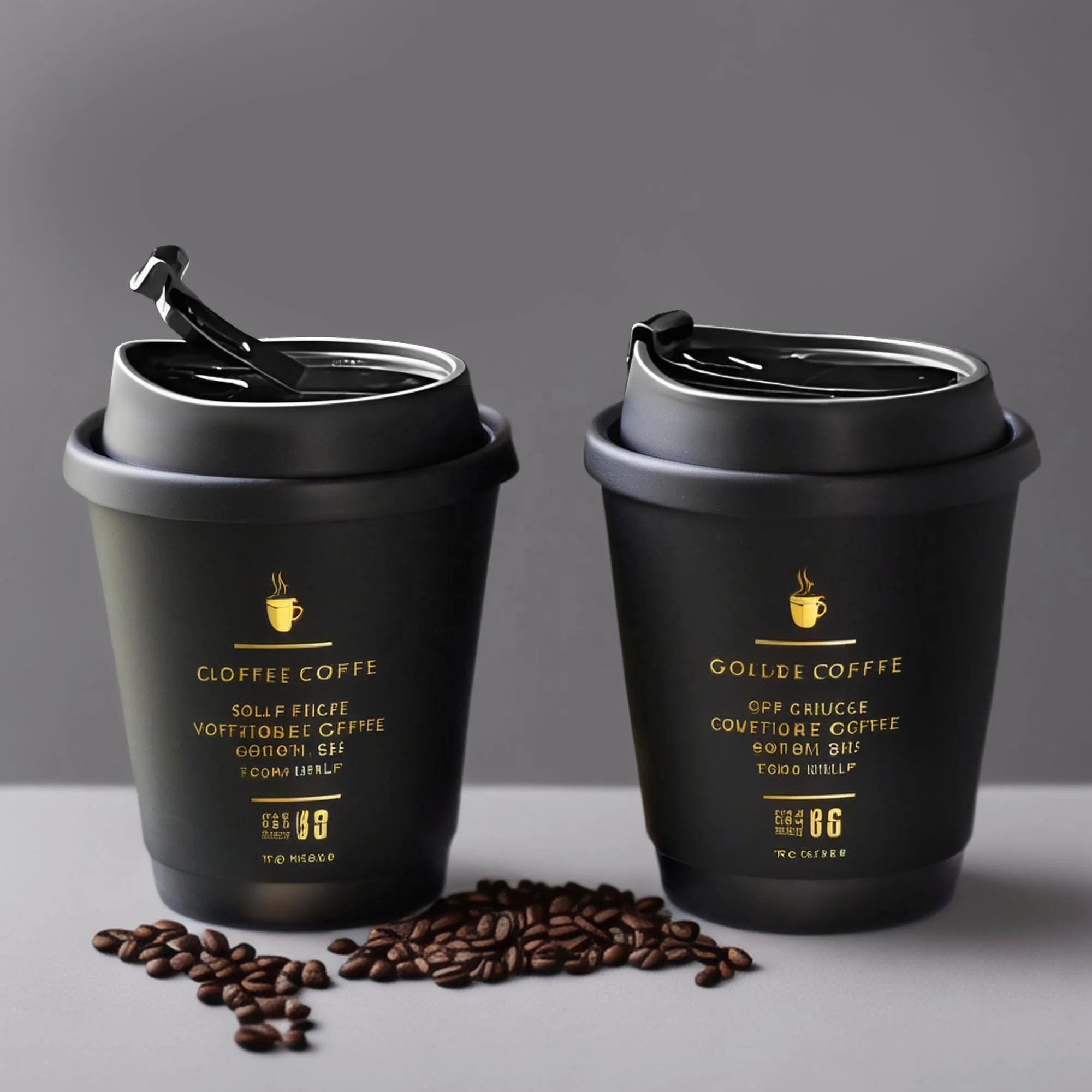 Custom Disposable Double Ripple Wholesale 8 9 10 12 16 22 OZ For Hot Drinks With Lids Coffee PE Coated Black Paper Cup