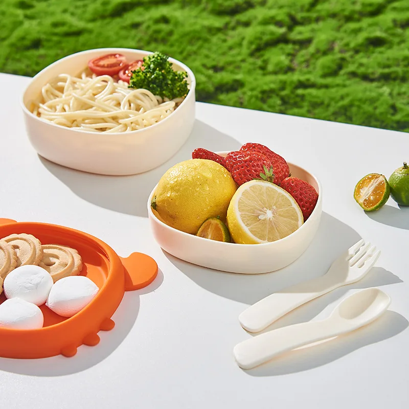 New Arrival 4 Compartments Microwave Leakproof Children Bento set School Cutlery Kids Lunch Box