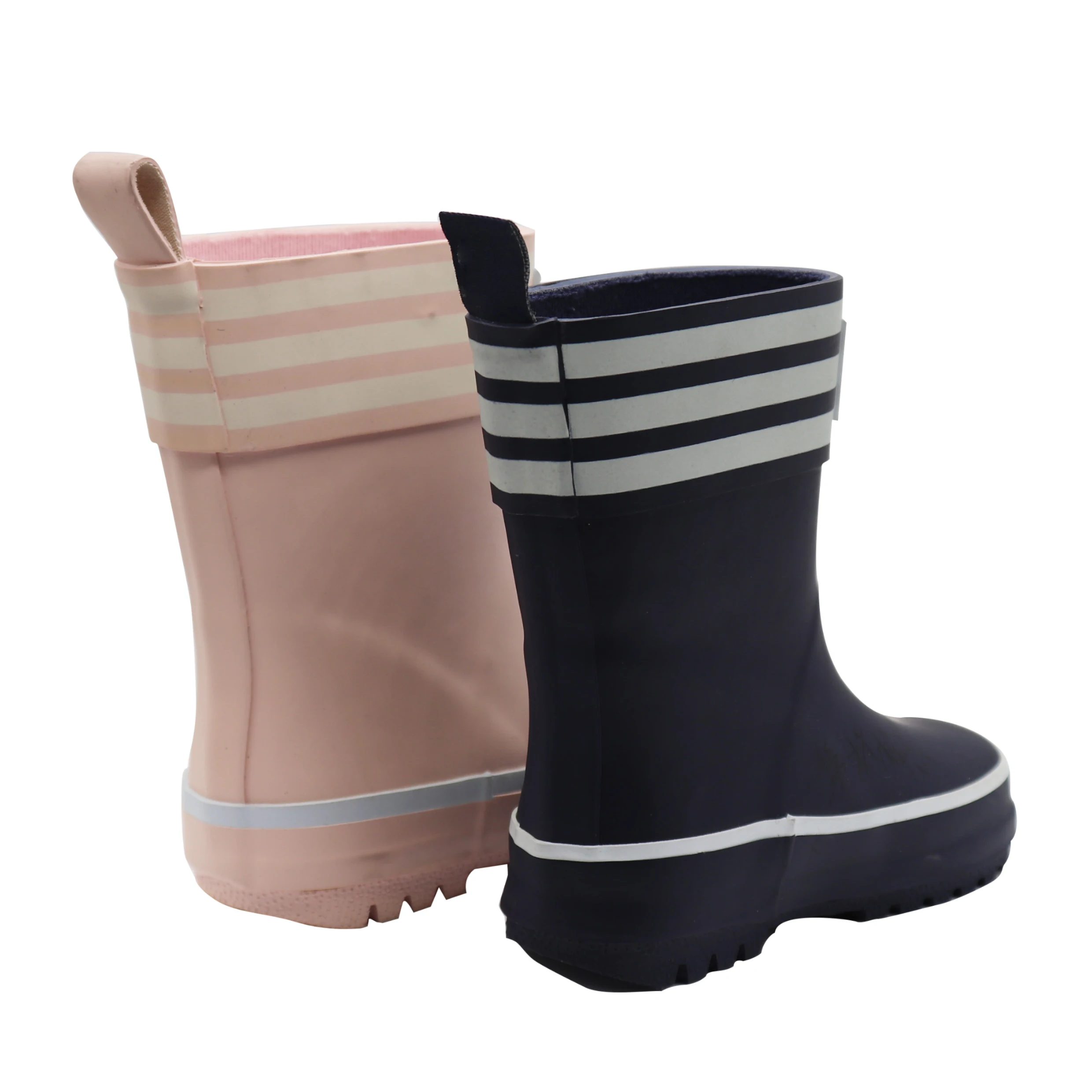 Customized good quality rain boots rubber navy waterproof non-slip rain boots