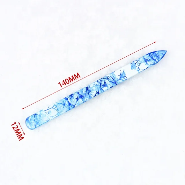Ziri Factory Wholesle Nail Arts Tools Custom Pattern Private Lable 180/180 grit Crystal Glass Nail File