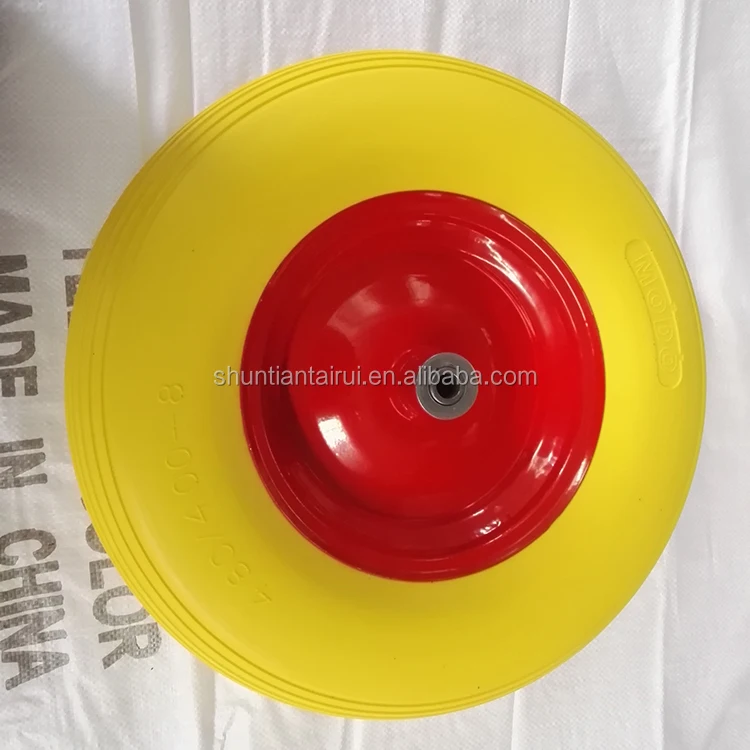 PU rubber wheel for beach cart/hand trolley