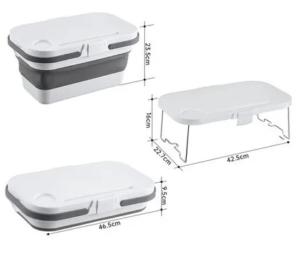 2022 Newest Outdoor  Indoor Portable Light-Weight PP Camping Folding Multifunction Storage Basket Picnic Hiking Table