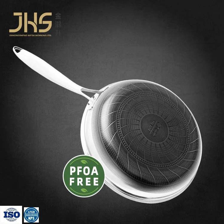 2023 Hotsale Tri-Ply Double Etching Xylan Reliable Non Stick Coating Honeycomb Frying Pan