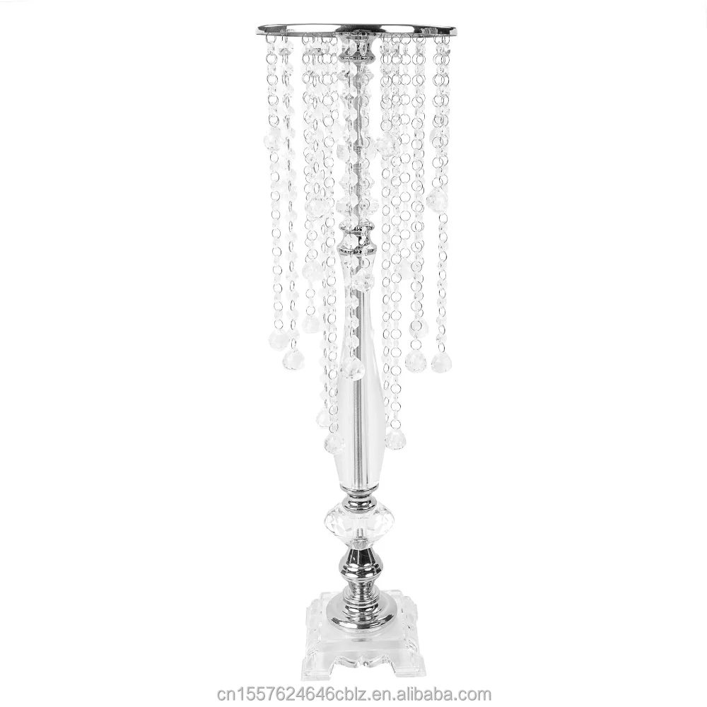 ZM014 Elegant Set of 4 Gold Flower Centerpiece Pedestal Stands - Perfect for Wedding and Event Table Decor