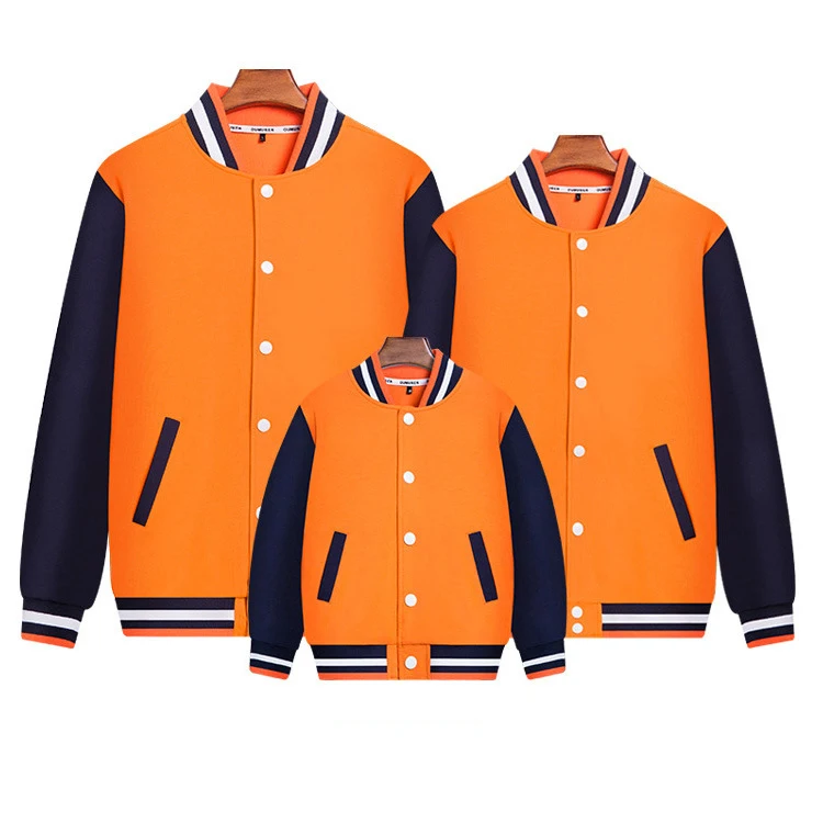 Customized Logo Design Printed Unisex Sportswear Fitness Baseball Jersey Varsity Hoodie Jackets