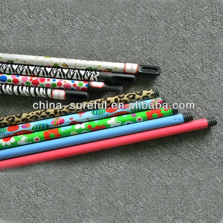 
High Quality Colored PVC Pipe Iron Metal Coated Pipe PVC Handle Broom Stick 