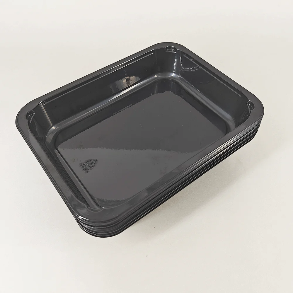 Whosale CPET Fast food boxes Recycling Blister to go containers with lid
