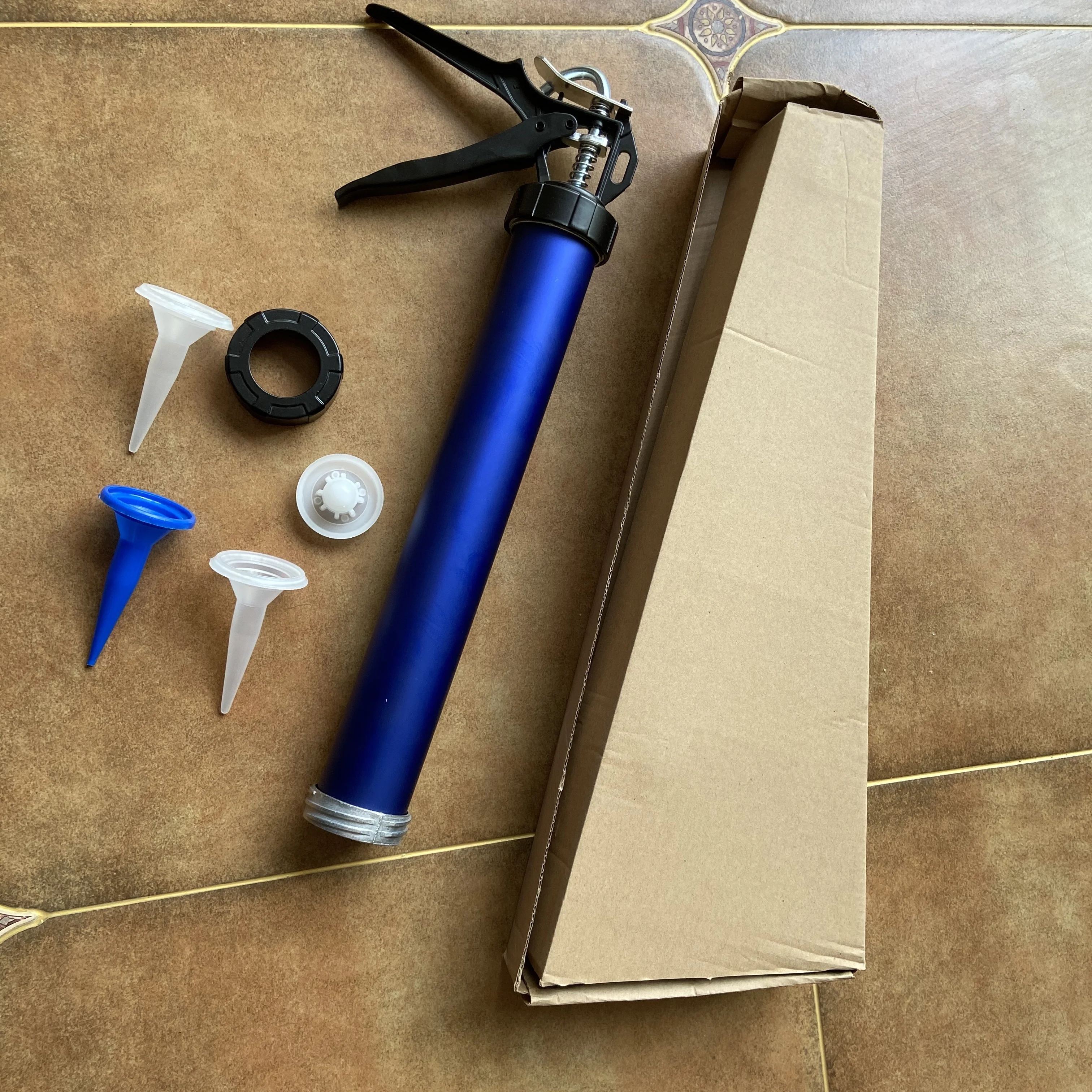 Thickened aluminum alloy barrel gun structure glue gun glass glue soft coated Cartridges Caulk Gun