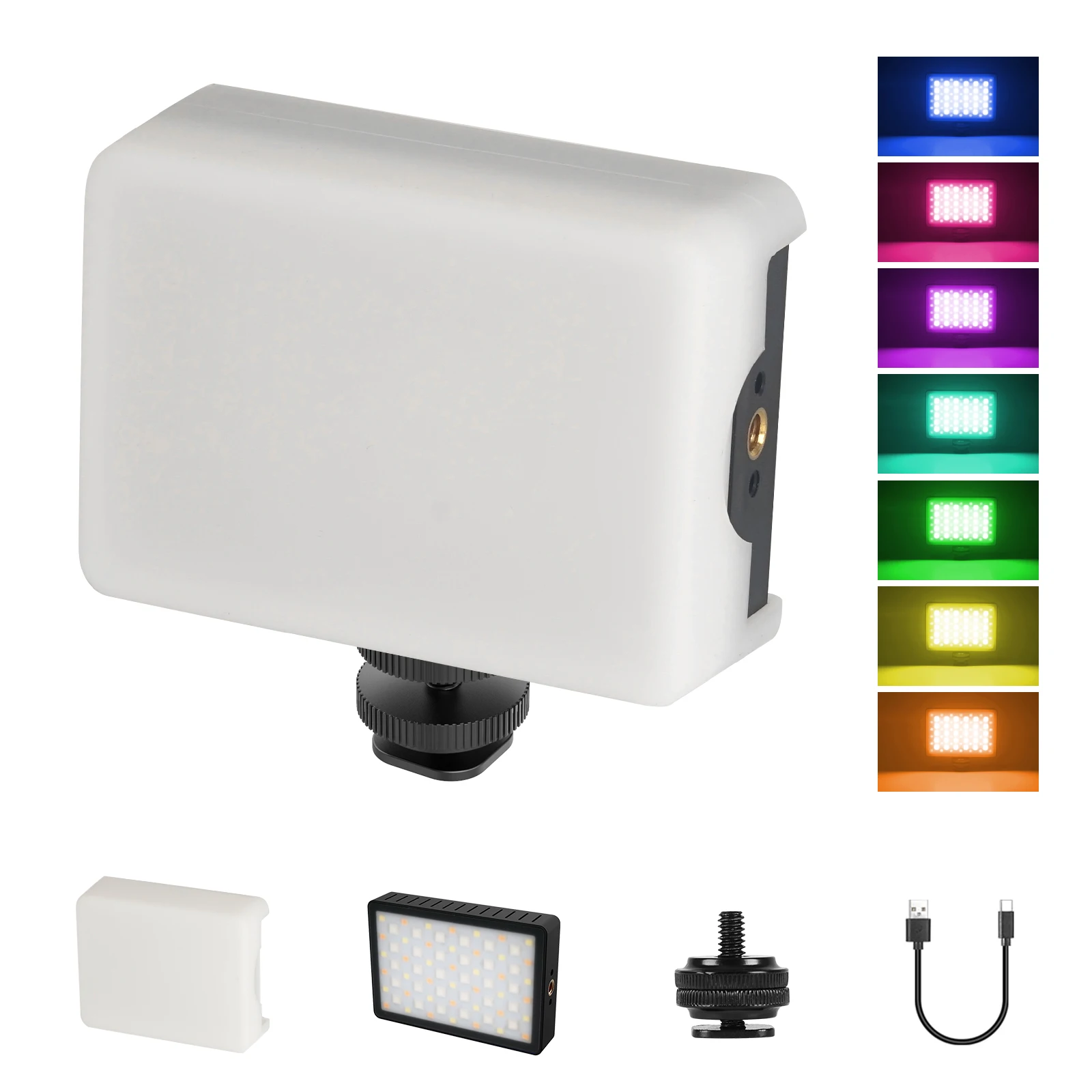 Мини-Вспышка светодиодная RGB для видеосъемки, 3000 мАч, 2800K-8500K, портативная лампа для камеры Canon, Nikon, SLR