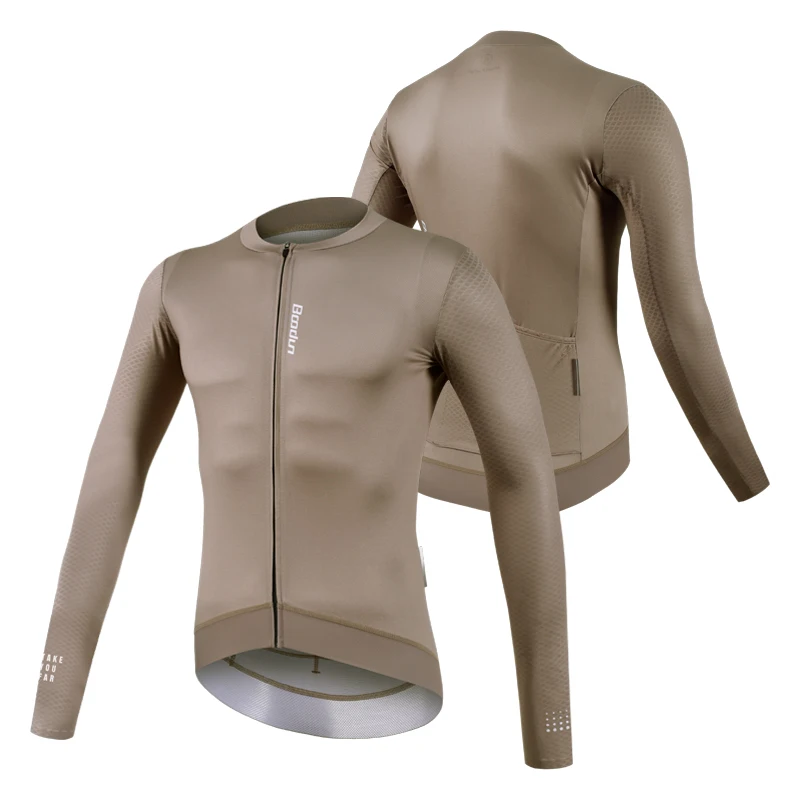 HBG 2110 Outdoor Popular Cycling Top for Men Long Sleeve Riding Jersey Sweat-absorbing and Breathable Bike Wear Suit Customized