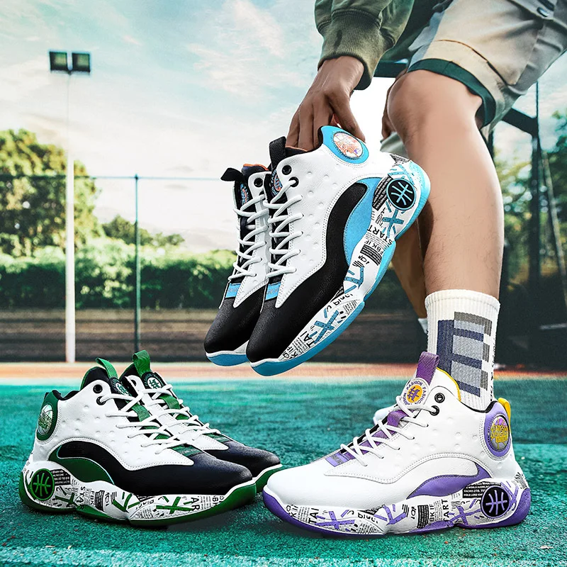 2023 NEW Style of Basketball Shoes Men 39-44 Size Hard-wearing Running Sports Shoes Basketball Game Sneakers Boy