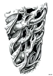 OEM Waterproof Machine Arm Design Tattoo Sticker Cool Half Arm Men Body Art tattoo stencil sticker Supplies Long Lasting