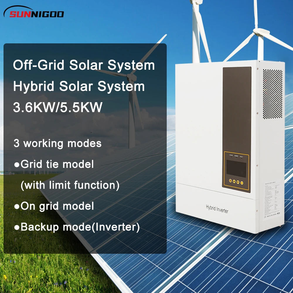 Solar Inverters Power High Frequency Hybrid Solar Inverter 5.5kw Solar Inverters with Wifi Limiter